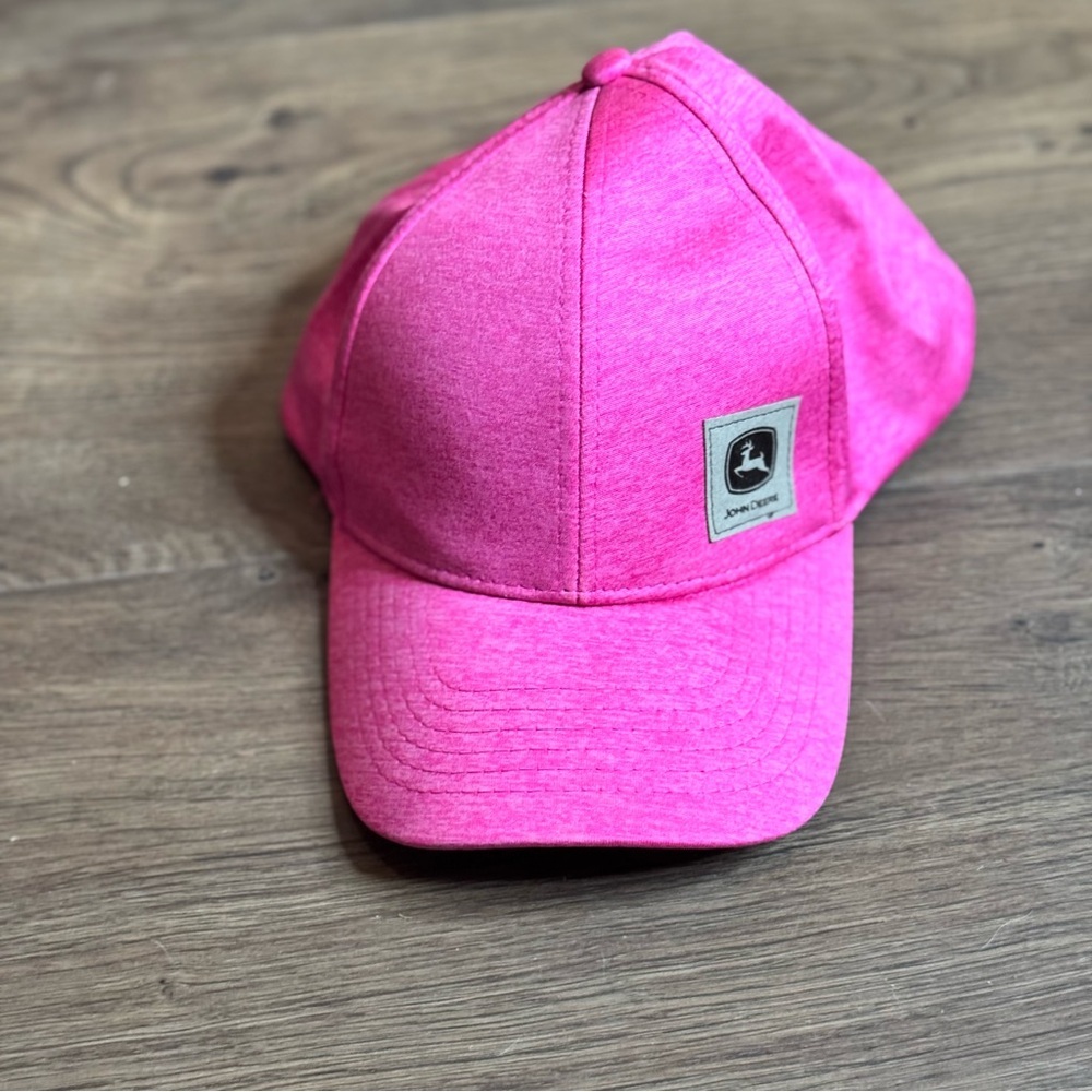 John Deere Pink Baseball Cap Adjustable Snap Back Logo Embroidered